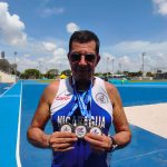 Pedro Nolasco Montenegro conquista tres medallas de oro en el Internacional de Atletismo Máster